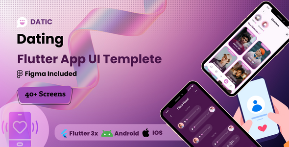 Datic - Dating Flutter App UI Template (Figma Included)
